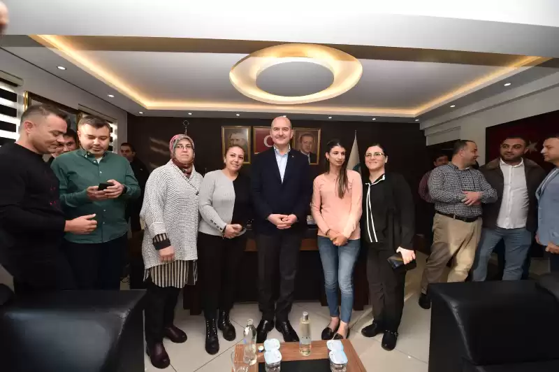 İÇİŞLERİ BAKANI SÜLEYMAN SOYLU, ANTAKYA BELEDİYESİNİ ZİYARET ETTİ