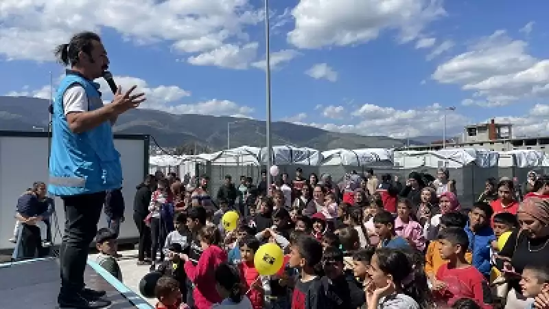 Bursalı Küçük Lara'nın Anısına Hatay'da Kurulan Oyun çadırları Faaliyete Geçirildi