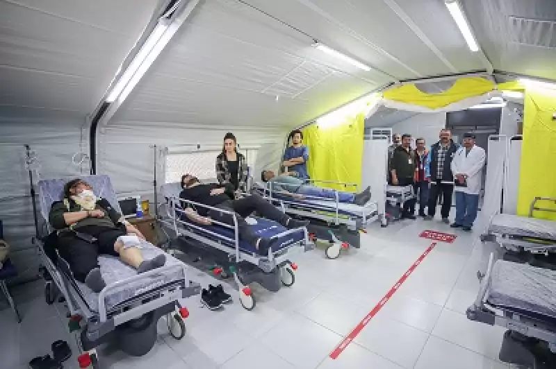 Okul Kampüsünde Kurulan Sahra Hastanesi Tam Teşekküllü Tesise Dönüştü