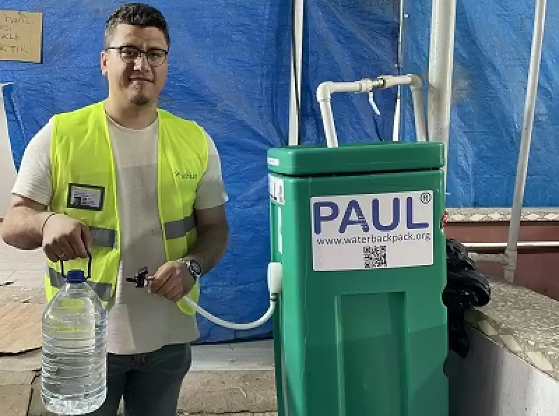 Habitat Derneği Portatif Su Arıtma Cihazlarıyla Depremzedelere Destek Sunuyor
