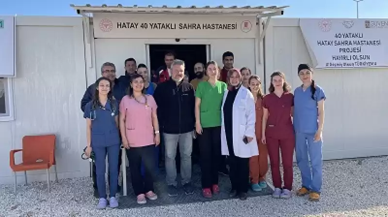 Hatay'da Kurulan Yoğun Bakımlı Sahra Hastanesi Depremzedelerin Hizmetinde