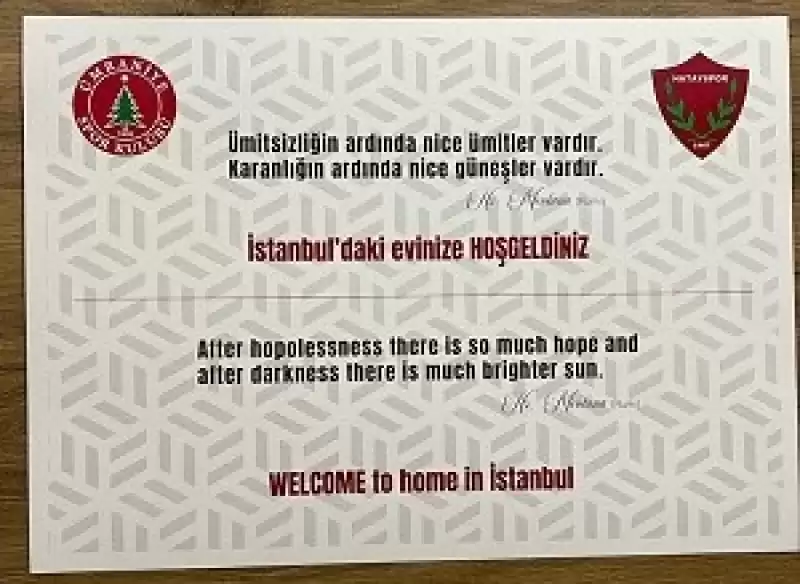 Ümraniyespor Kulübü Hatayspor'a Tesislerini Açtı Ve Anlamlı Mesaj Yayınladı.