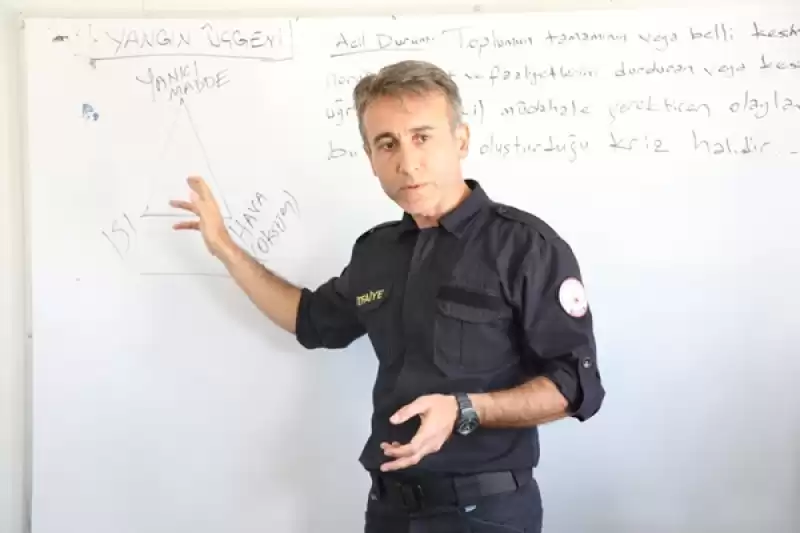 HBB’den Konteyner Kentlerde Görevli Personele Yangına Müdahale Eğitimi