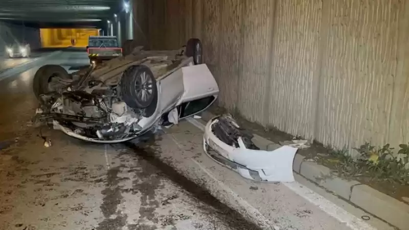 Otomobil Battı-çıktı Rampasında Takla Attı