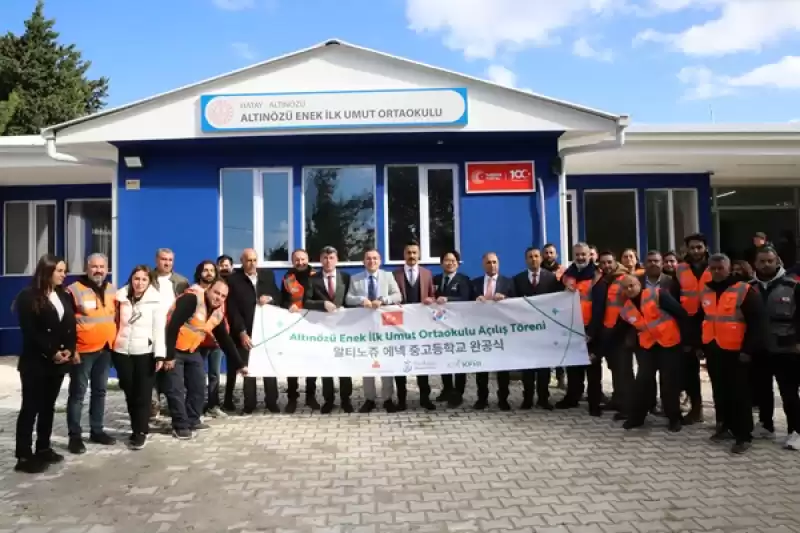 Hatay'da Bağışçıların Desteğiyle Yaptırılan Prefabrik Okul Hizmete Girdi 