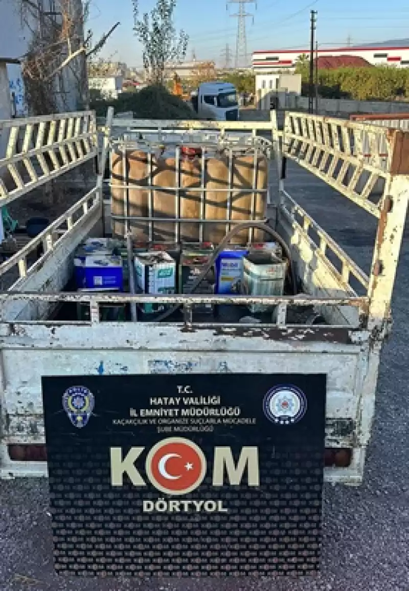 Hatay'da 3 Bin 250 Litre Kaçak Akaryakıt Ele Geçirildi