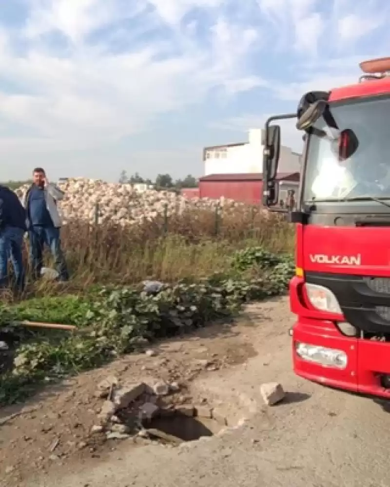 Hatay'da Kuyuya Düşen Sahipsiz Köpeği Itfaiye çıkardı 