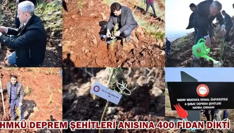 HMKÜ Deprem şehitleri Anısına 400 Fidan Dikti