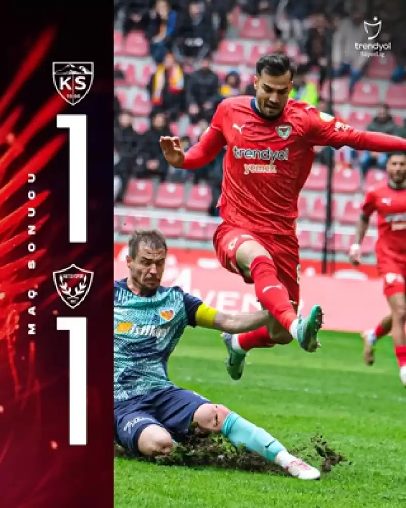 Hatayspor, Kayseri'de Yenemedi, Yenilmedi 1-1 