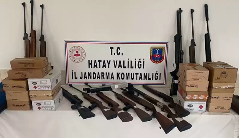 Hatay'da Ruhsatsız 20 Av Tüfeği Ele Geçirildi