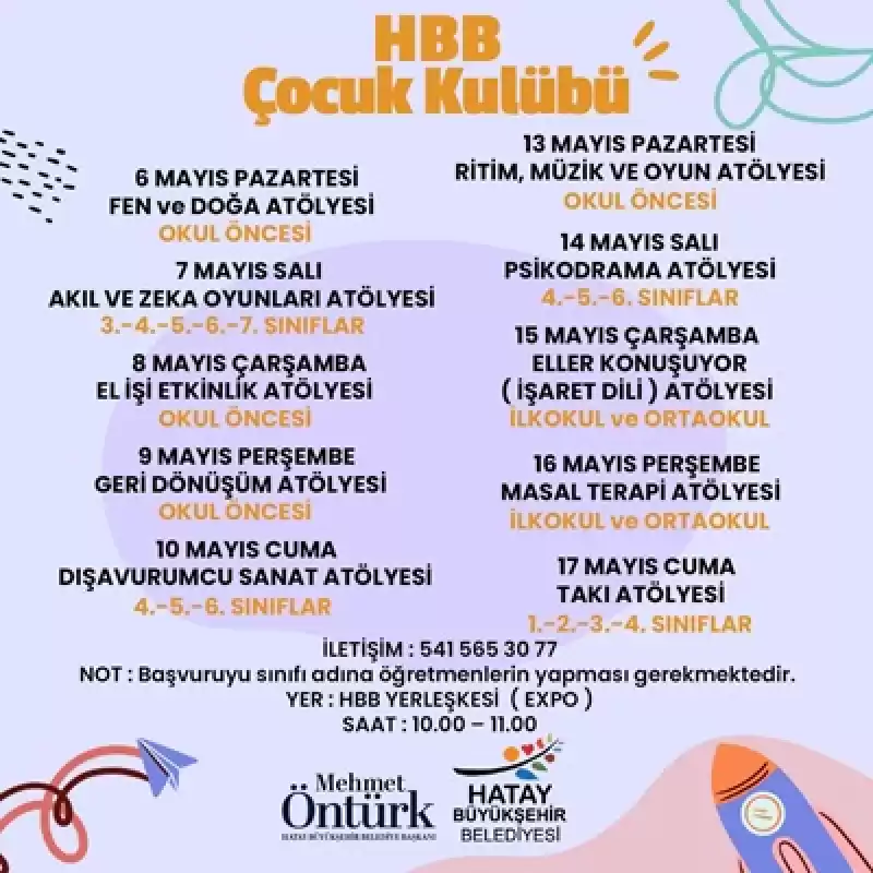 Hatay’da çocuklar HBB Ile Hem Eğlenecek Hem öğrenecek