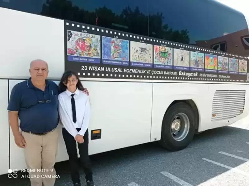 Çizdiği Resim Seyahat Otobüslerinde Yurdu Geziyor