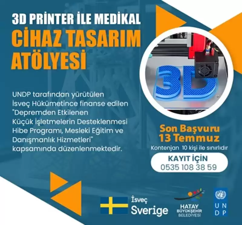 3D Printer Atölyesinde Ilk Kursiyerler Sertifikalarını Aldı