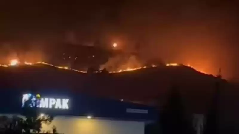 Korkutan Yangın Saatler Sonra Söndürüldü 