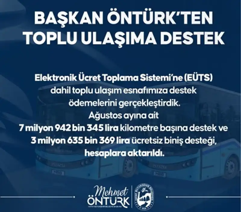 HBB’den Toplu Ulaşım Esnafına Müjde Toplu Ulaşıma Destek ödemeleri Hesaplara Yatırıldı 