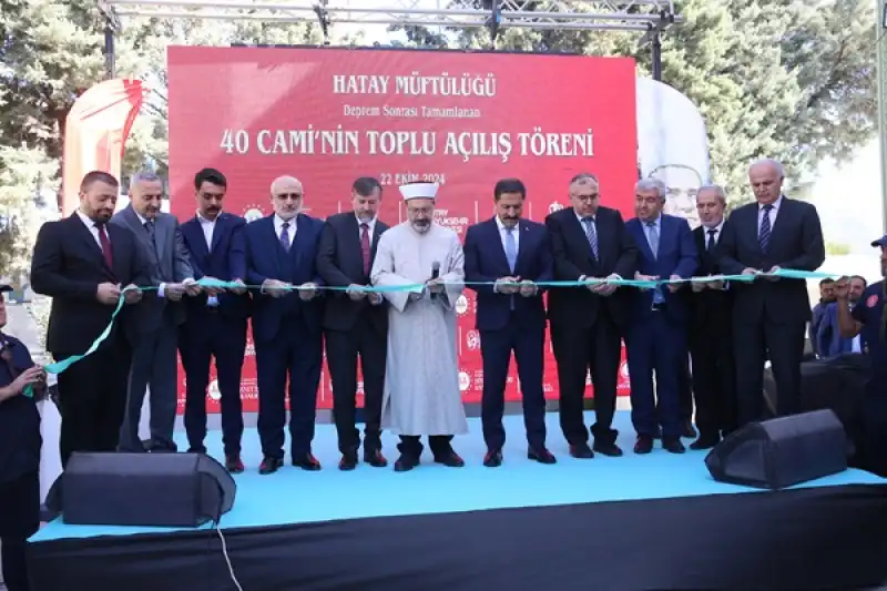 Diyanet İşleri Başkanı Erbaş, Hatay'da Yapımı Tamamlanan 40 Caminin Açılışına Katıldı
