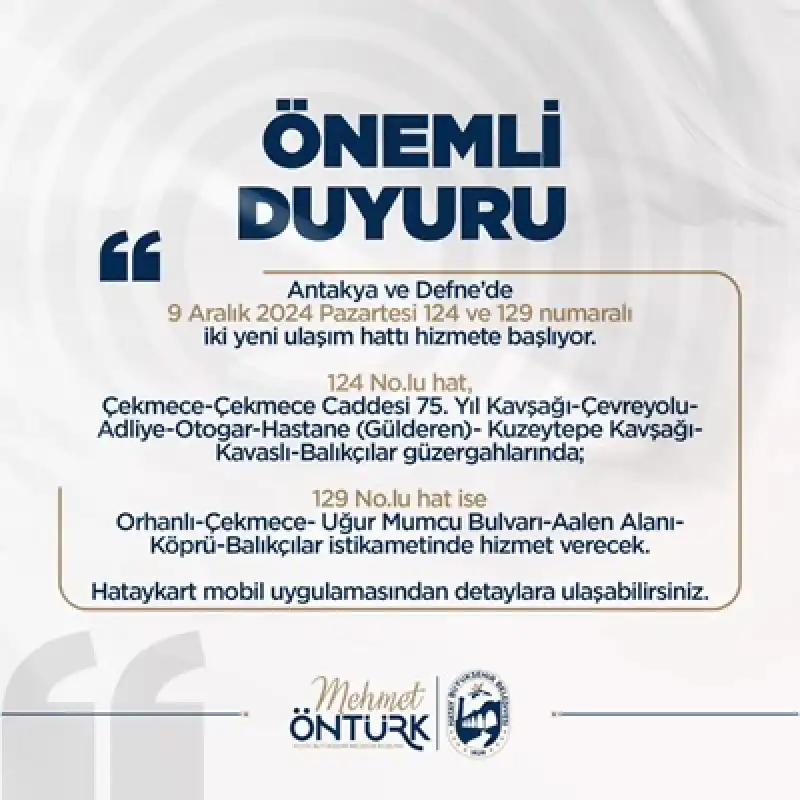 HBB Ulaşımı Kolaylaştırmak İçin Yeni İki Hat Açıyor