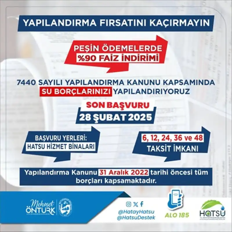 Yapılandırmada Son Tarih 28 Şubat 2025 2022 öncesine Yapılandırma Sonrasına Taksitlendirme