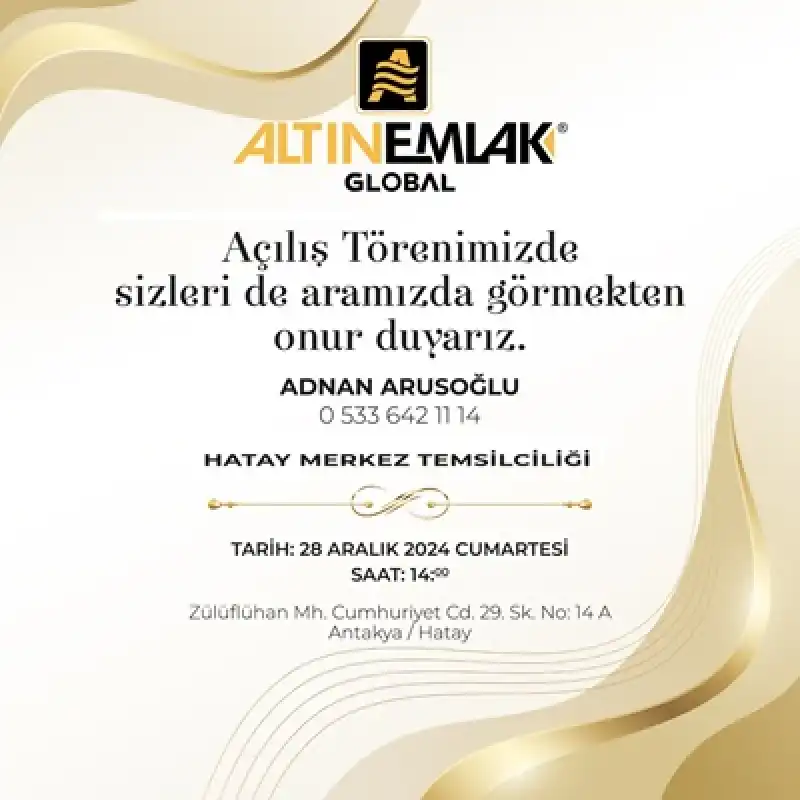 Altın Emlak Global’den Hatay’a Yeni Temsilcilik