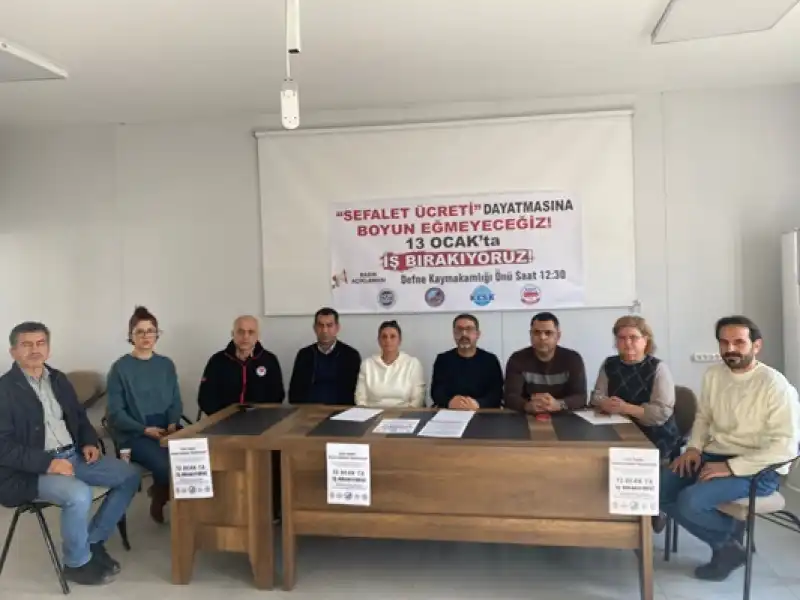 Kamu Emekçileri İş Bırakıyor! Defne Kaymakamlığı Önünde Basın Açıklaması Yapılacak