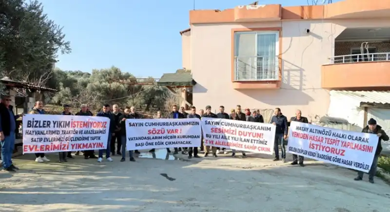 Altınkaya Sakinlerinden Eylem: Yıkım Istemiyoruz!