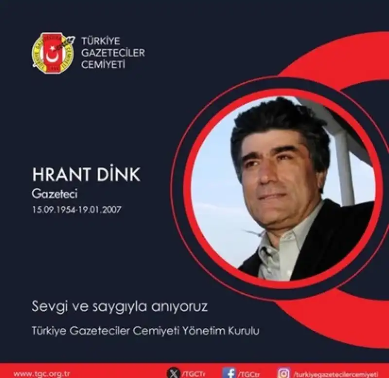 TGC: Hrant Dink’i Hiç Unutmayacağız 