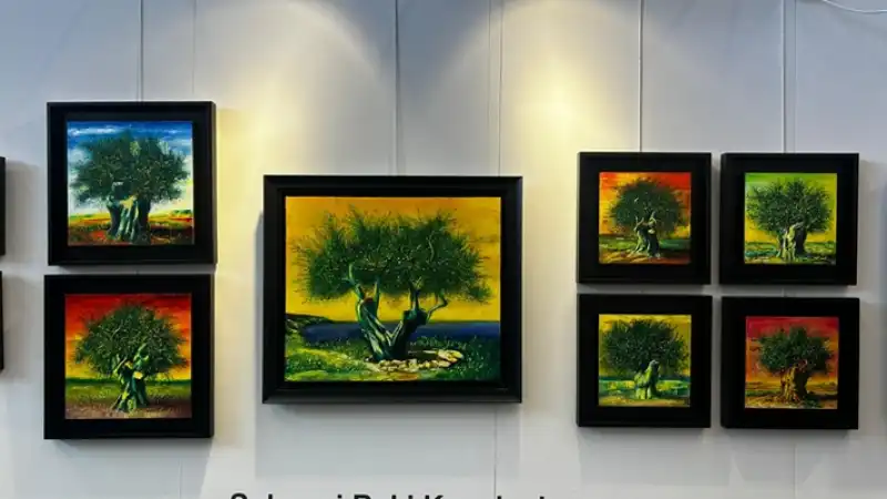 Ressam Kocaispir’in Zeytin Ağaçları Büyük İlgi Gördü