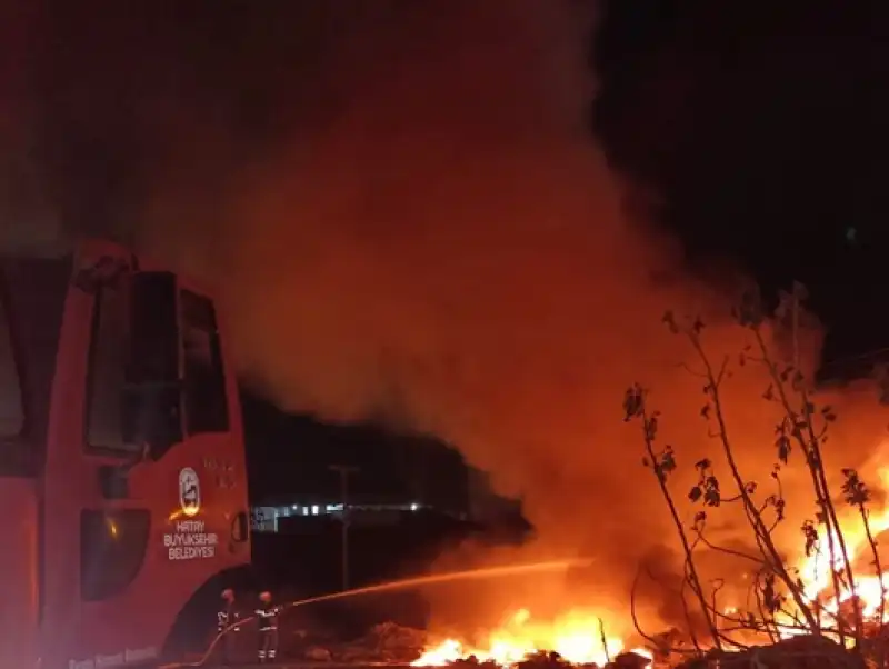 Hatay’ın Payas Ilçesin ‘de Otluk Alanda çıkan Yangın Söndürüldü