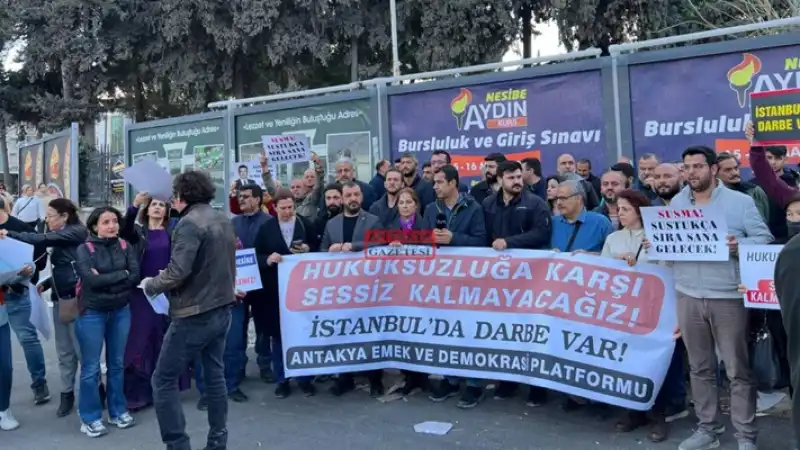 Defne’de Göz Altılara Karşı Protesto