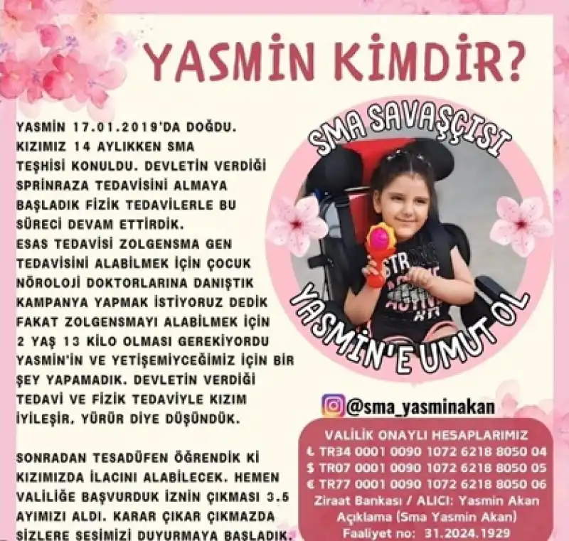 Minik Yasemin İçin Umut Olalım!