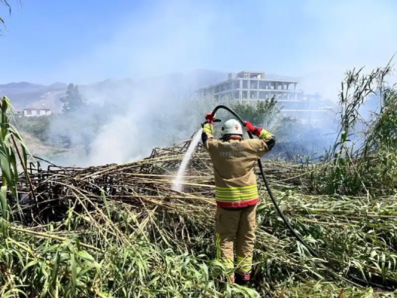 Hatay Arsuz'da Sazlık Alanda çıkan Yangın Söndürüldü