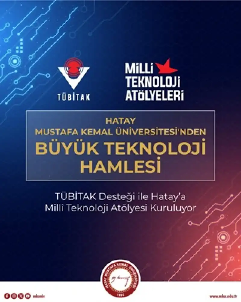MKÜ’den Teknoloji Hamlesi: TÜBİTAK Desteği Ile Hatay’a Millî Teknoloji Atölyesi Kuruluyor