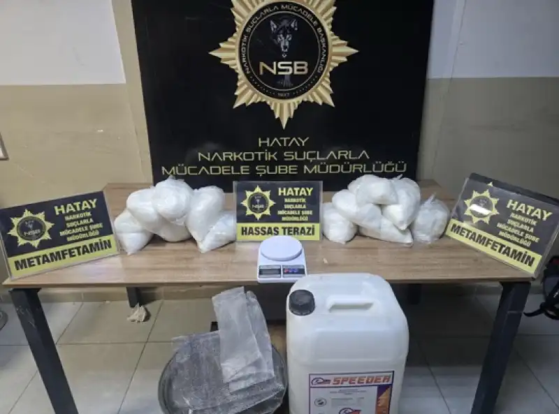 Hatay'da 11 Kilo 226 Gram Sentetik Uyuşturucu Ele Geçirildi