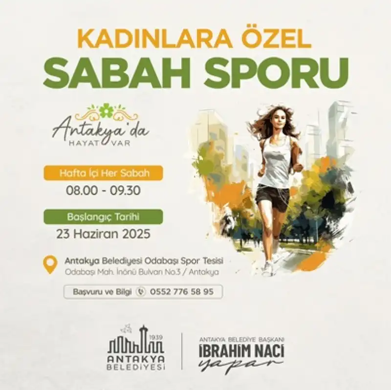 Antakya Belediyesi’nden Kadınlara Özel Sabah Sporu