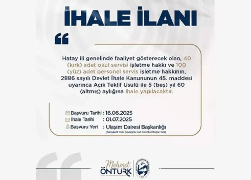 Büyükşehir’den 140 Servis Aracı Için Ihale Duyurusu