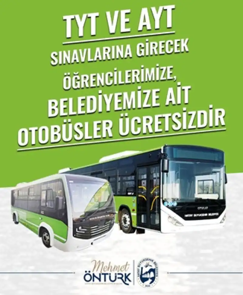 HBB’den, YKS öğrencilerine ücretsiz Ulaşım Desteği