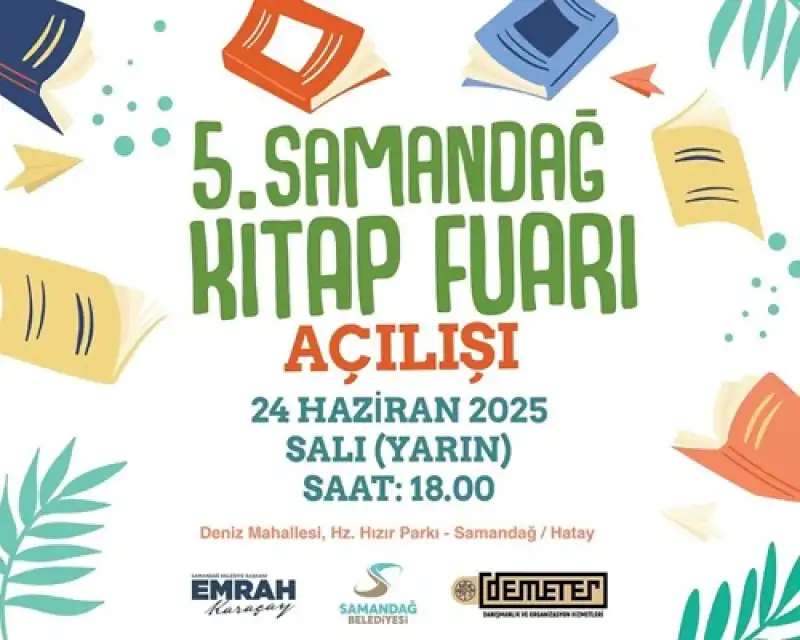 Samandağ Kitap Fuarı Bugün Kapılarını Açıyor