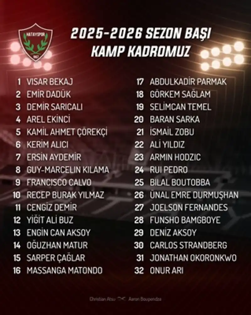 Hatayspor 1 Temmuz'da Erzurum'da Toplanıyor
