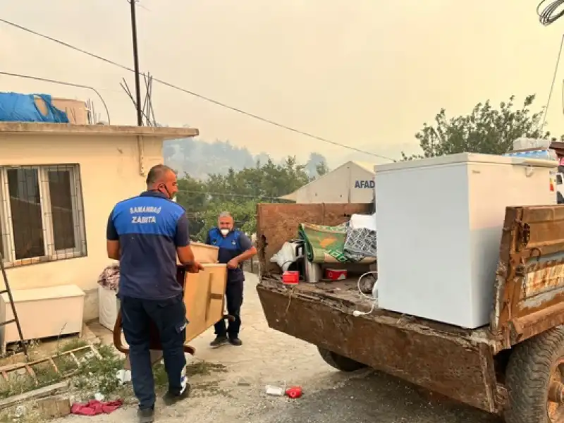 Samandağ Belediyesi’nden Yangın Bölgesine Destek