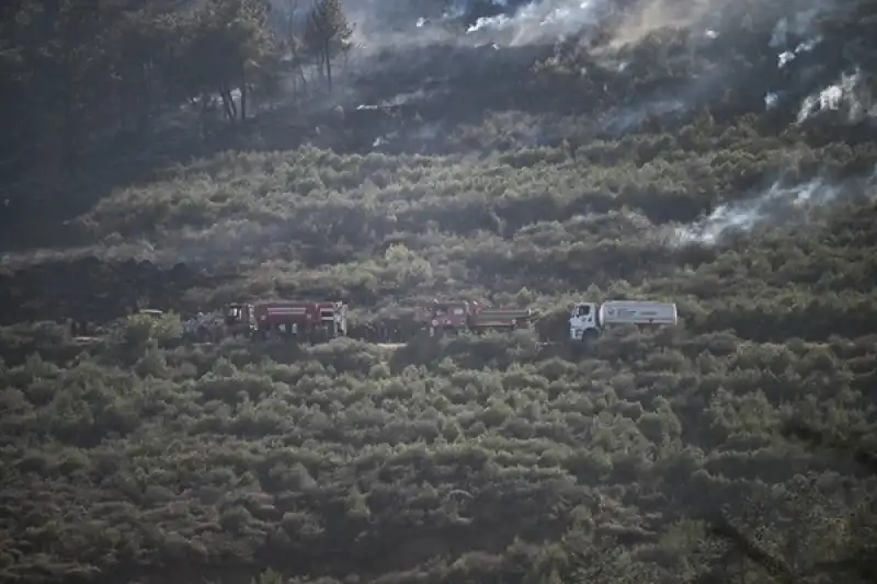 Hatay Antakya’daki Orman Yangınına Müdahale Sürüyor