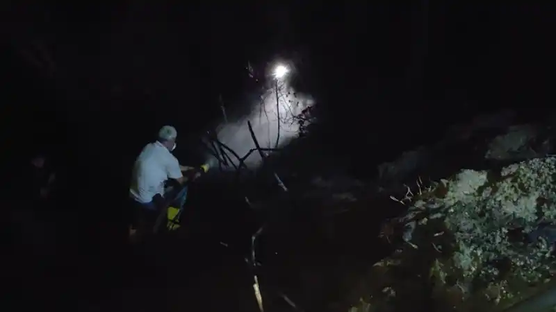 Hatay'da çıkan örtü Yangını Söndürüldü