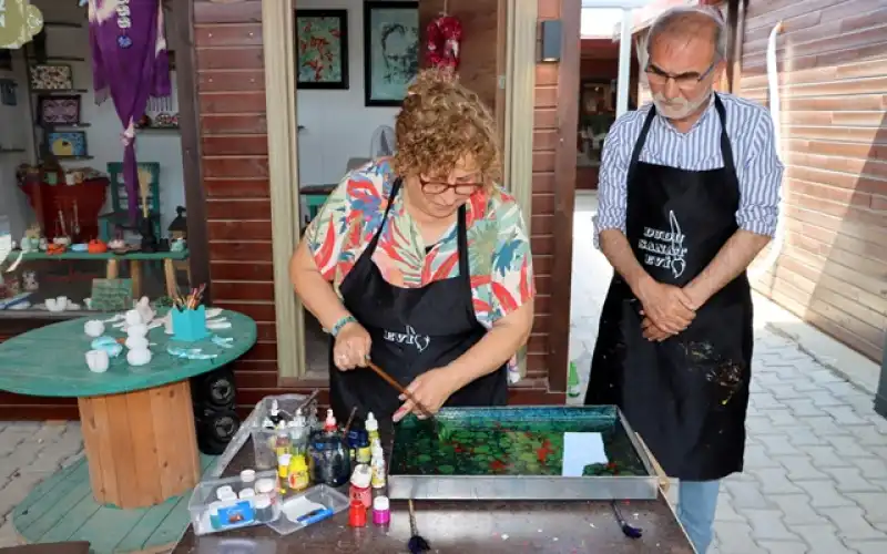 Ebru Ustaları Hatay’da Buluştu