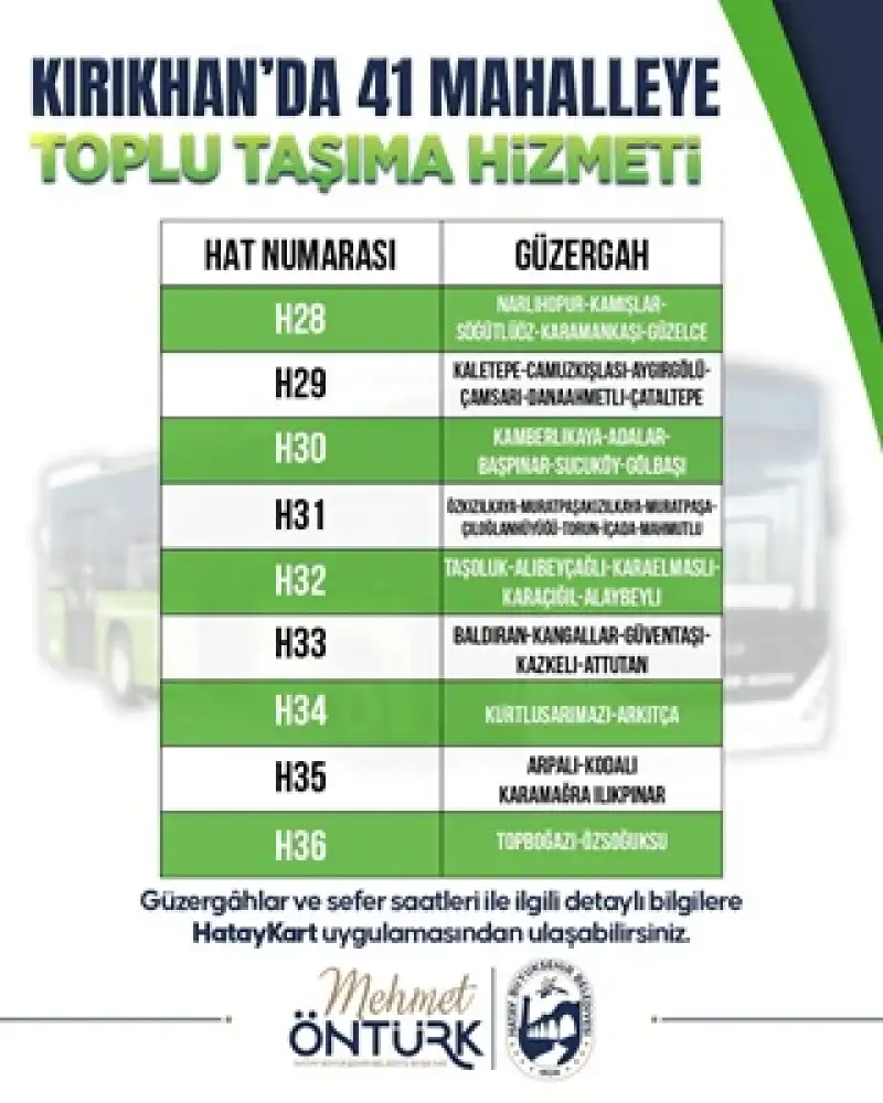 Kırıkhan’da Toplu Ulaşım Sorunu Tarihe Karıştı