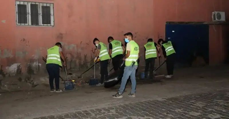 Küçük Sanayi Sitesinde Temizlik çalışması 