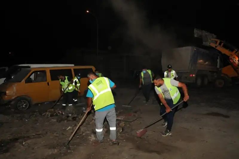Küçük Sanayi Sitesinde Temizlik çalışması 