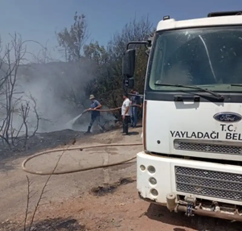 Yayladağı'nda Makilik Alanlarda çıkan Yangınlar Söndürüldü