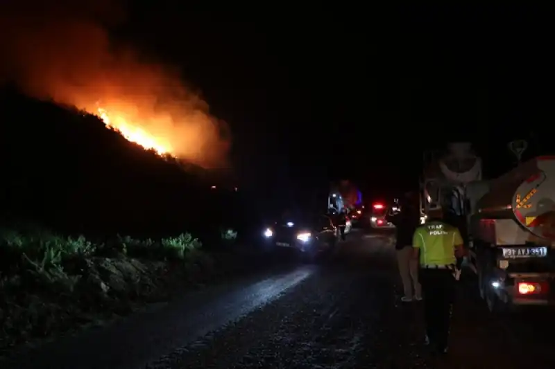 Hatay Yayladağı'nda Orman Yangını çıktı 