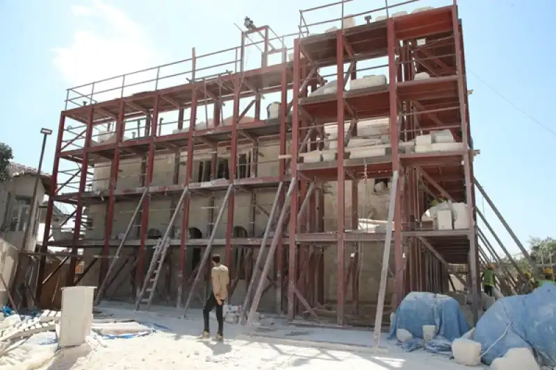 Hatay'da Depremde Hasar Gören Şeyh Ali Camisi'nin Restorasyonu Sürüyor 