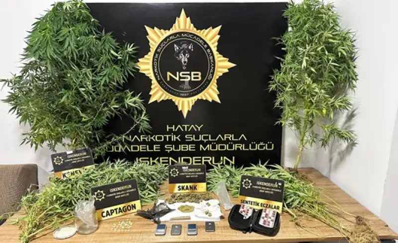 Hatay'da Uyuşturucu Operasyonlarında Yakalanan 24 şüpheliden 19'u Tutuklandı