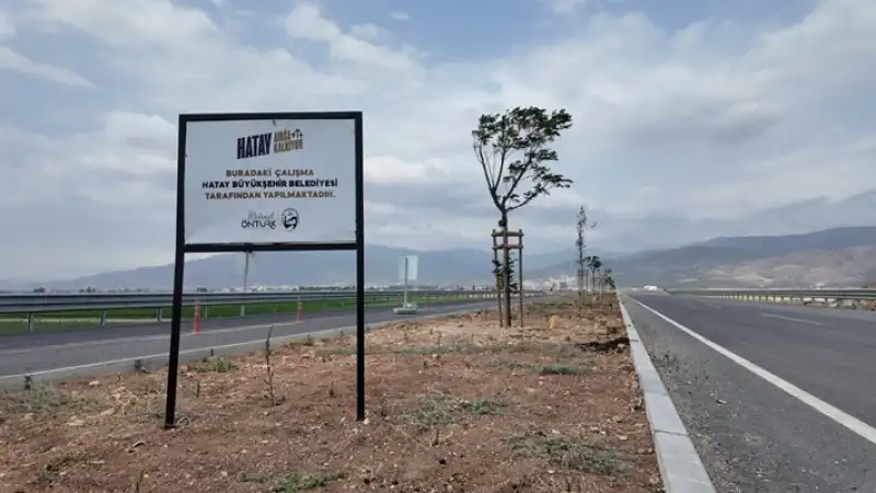 Büyükşehir’den Havaalanı Yolunda Ağaçlandırma